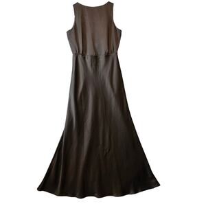 BHLDN Beckett Satin Charmeuse Maxi Dress‎ Black Size 2 Wedding Formal